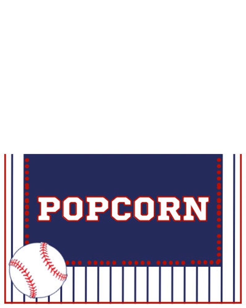 Baseball Party Food Place Cards Digital File Fully Editable My Rookie ...