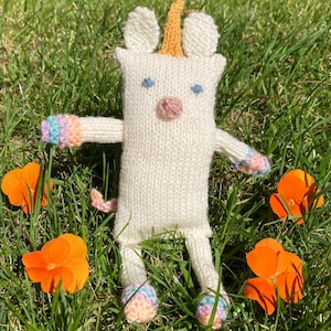 Easy Knit Unicorn Toy Pattern: Beginner Friendly (PDF Download)