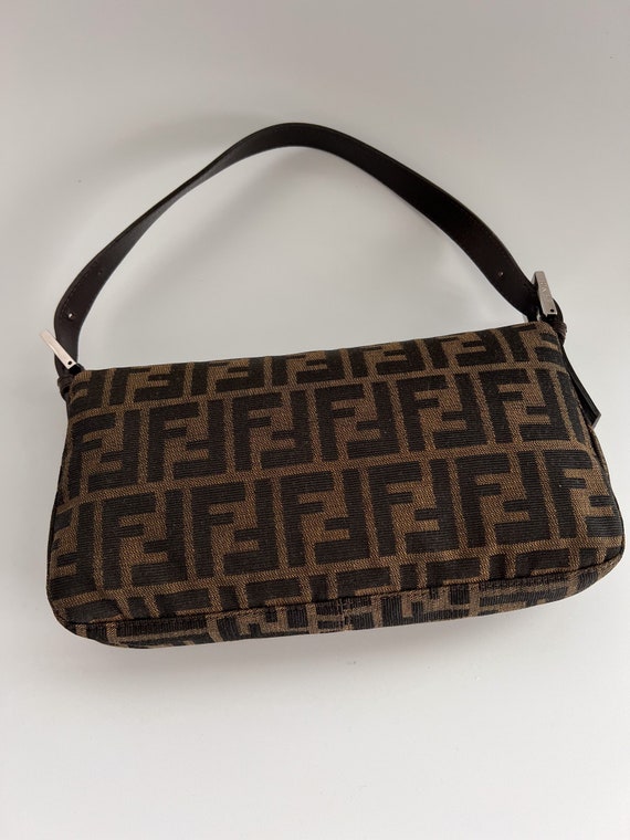 Authentic Fendi Zucca Monogram Baguette with Seri… - image 10