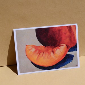 Pfirsich Scheibe Kunstdruck A5 | Wandkunst