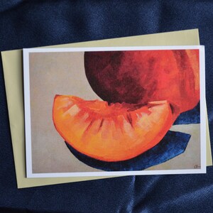 Pfirsichscheibe Postkarte