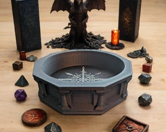Gothic Dice Rolling Tray: DnD Gaming Accessories