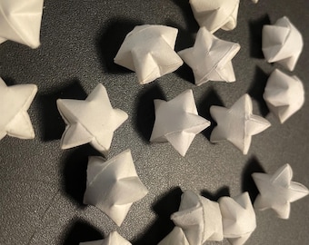 Estrellas mágicas de origami (blancas)