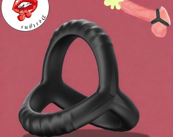 Silicone Cock Ring, Adjustable Penis Ring, Cock Cage, Stretchy Dick Ring, Scrotum Ring, Ball Stretcher, Delay Ring, Sex Toy for Men, Mature