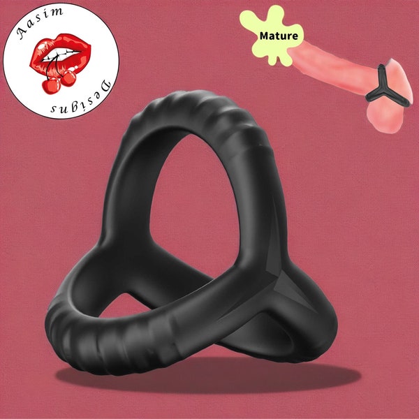Silicone Cock Ring, Adjustable Penis Ring, Cock Cage, Stretchy Dick Ring, Scrotum Ring, Ball Stretcher, Delay Ring, Sex Toy for Men, Mature