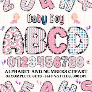 Baby Boy Alphabet Bundle, Construction PNG Letters, Numbers Png, Baby Boy Font, Alphabet Png, Utilisation commerciale