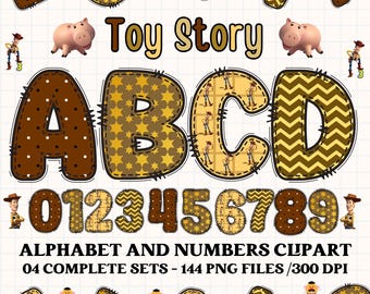 Alfabet clipart Toy Story 300 dpi transparent PNG. Toy Story clipart, Toy Story alfabetet bokstäver, bokstäver klotter Toy Story