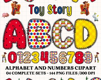Alfabet clipart Toy Story 300 dpi transparent PNG. Toy Story clipart, Toy Story alfabetet bokstäver, bokstäver klotter Toy Story