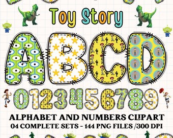 Alfabet clipart Toy Story 300 dpi transparent PNG. Toy Story clipart, Toy Story alfabetet bokstäver, bokstäver klotter Toy Story