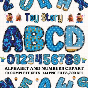 Alfabeto clipart toy story 300dpi PNG transparente. imágenes prediseñadas toy story, letras del alfabeto toy story, letters doodle toy story
