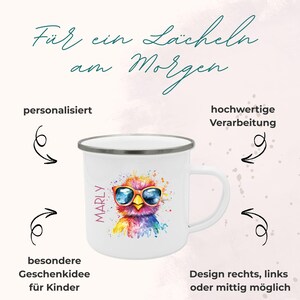 Emaille Tasse Personalisiert | Trinkbecher mit Namen | Tasse Kinder | Geschenk Mädchen | Weihnachtsgeschenk Junge | Emailletasse bild 5
