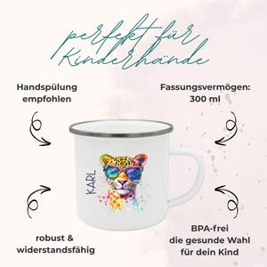 Emaille Tasse Personalisiert | Trinkbecher mit Namen | Tasse Kinder | Geschenk Mädchen | Weihnachtsgeschenk Junge | Emailletasse bild 6
