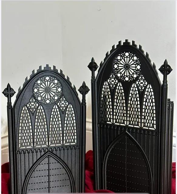 Gothic Cathedral Necklace Display - 3D Printed - Black  New version