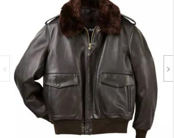 Men RAF Aviator Fur B3 Bomber Black Real Leather Jacket-Genuine Lambskin Leather Jacket For Men's-WWII Flying Pilot Handmade Leather Jacket
