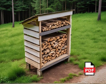 DIY Firewood shed plans pdf file, woodworking plans, shed plans, build plans, diy shed, digital download