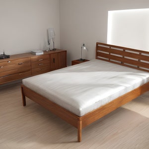 DIY queen size bedframe bouwplan, houtbewerkingsplannen, meubelvlakken, bedframes, direct downloaden