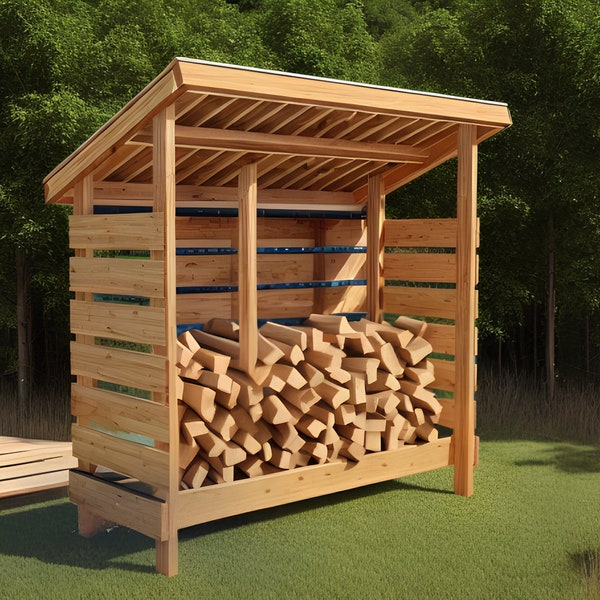 6x6 DIY Firewood storage shed build plan, woodworking plans,storage shed plans, shed plans, pdf file