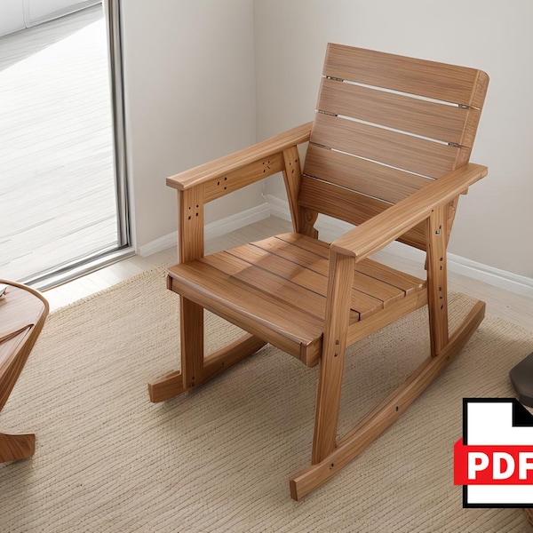 DIY Rocking chair build plan pdf file, Woodworking plans, Patio furnitur,Diy plans, Instant_download