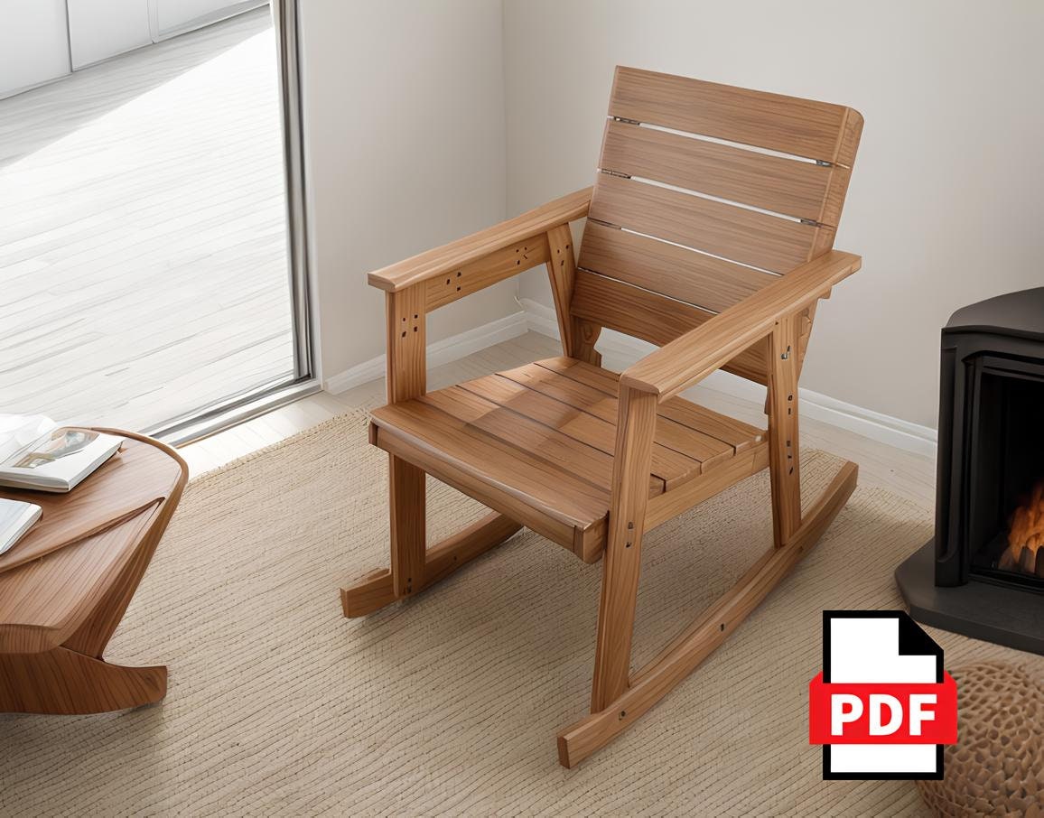 DIY Rocking Chair Build Plan Pdf File, Woodworking Plans, Patio ...