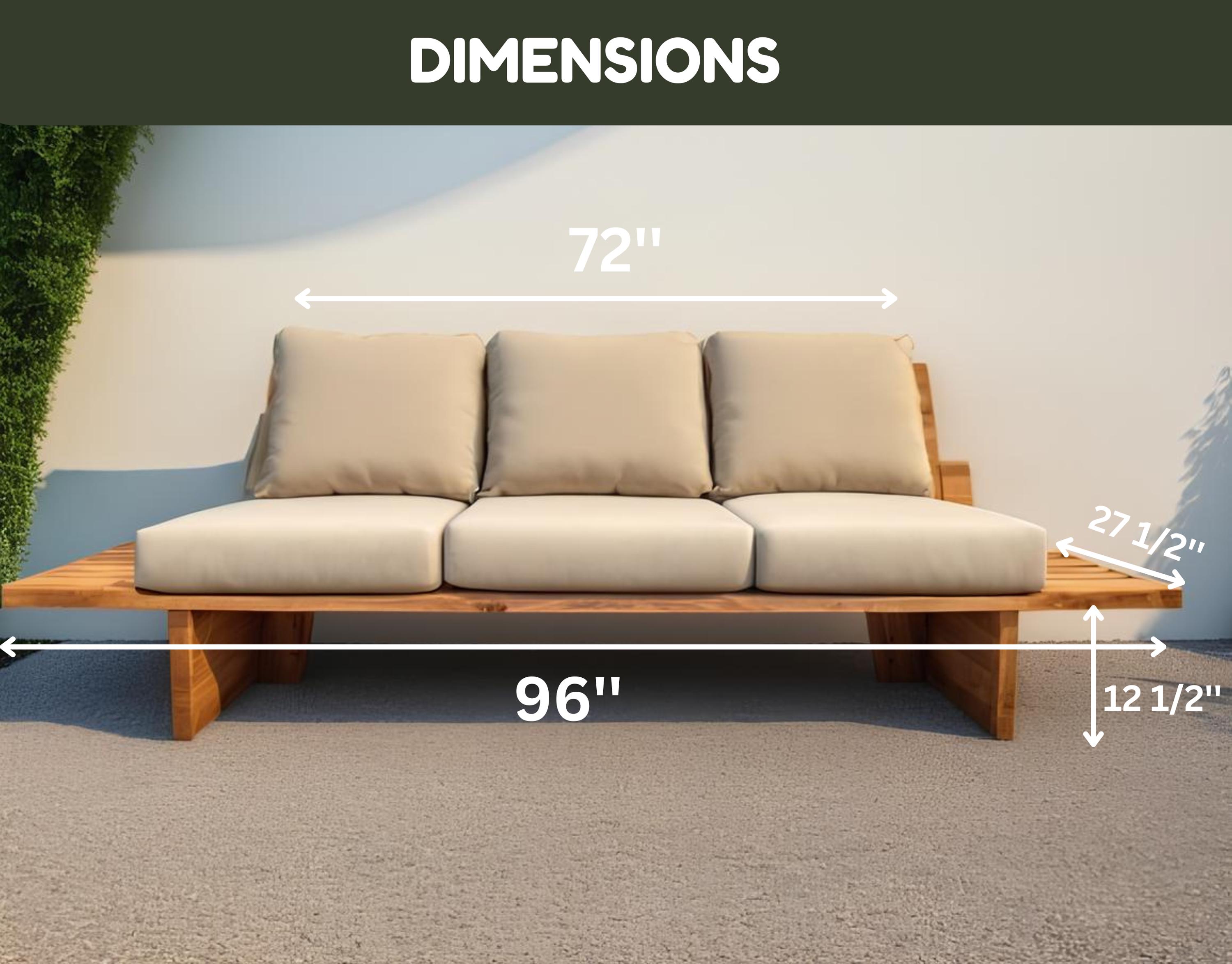 DIY Minimalist Outdoor Sofa Plan | Woodworking Plan | Patio Furniture ...