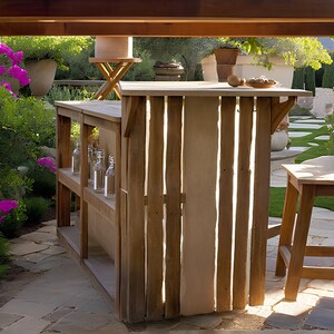 DIY Outdoor Bar Build Plan, Woodworking Plans, Patio Furniture, PDF ...