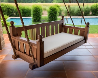 Planos de cama columpio para porche, columpio tipo diván, planos de carpintería, cama de bricolaje, archivo PDF, descarga instantánea