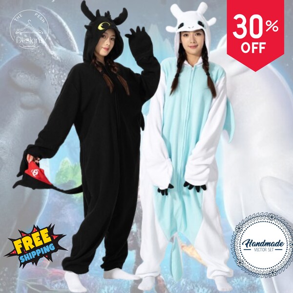 Dragon Lovers Cosplay Romper - Unique Animal Hooded Pajamas Costume Outfit for Couples' Sleepwear - Cozy and Memorable Nightclothes!