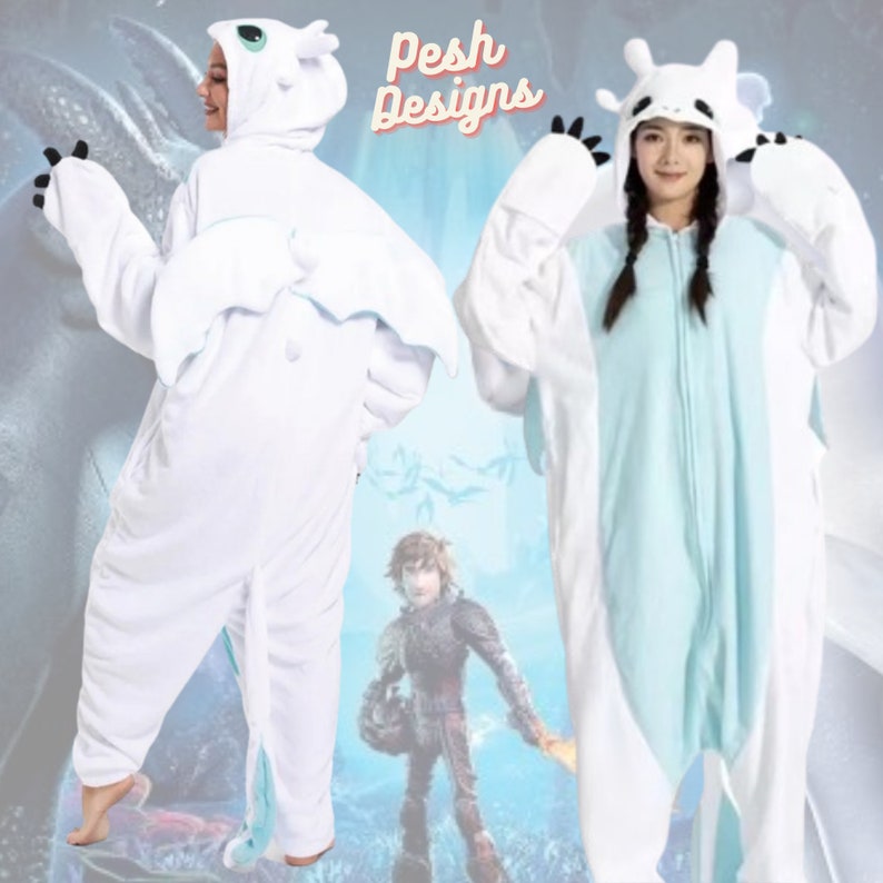 Dragon Lovers Cosplay Romper Unique Animal Hooded Pajamas Costume Outfit for Couples' Sleepwear Cozy and Memorable Nightclothes image 9