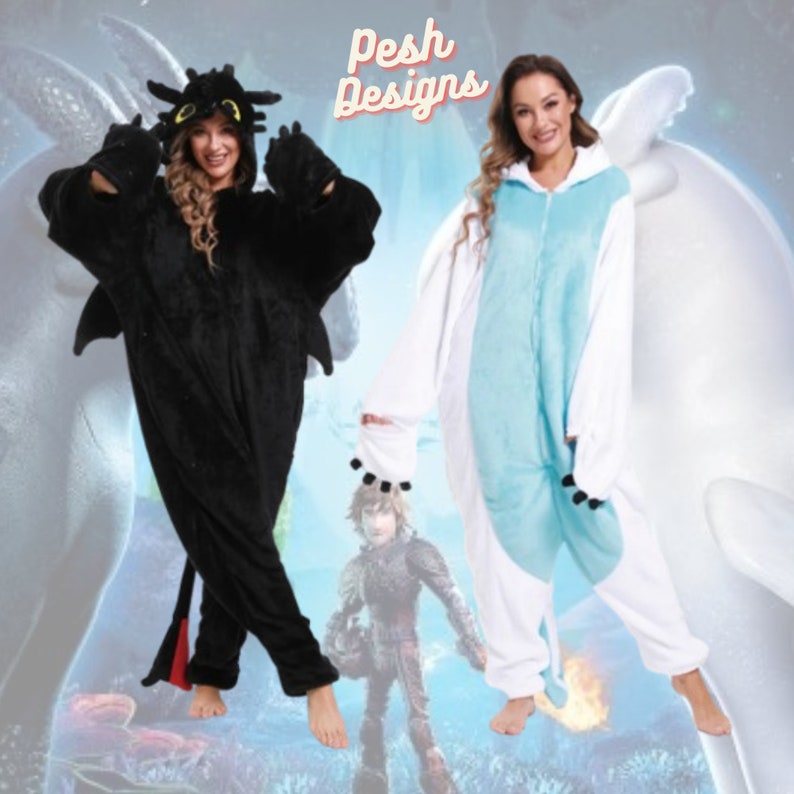 Dragon Lovers Cosplay Romper Unique Animal Hooded Pajamas Costume Outfit for Couples' Sleepwear Cozy and Memorable Nightclothes image 7