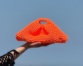 fluorescent orange clutch