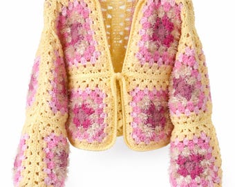 Crochet cardigan/jacket in pure wool