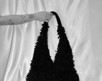 Black shoulder hobo bag