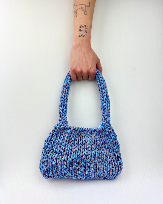 Light blue paracord shoulder bag