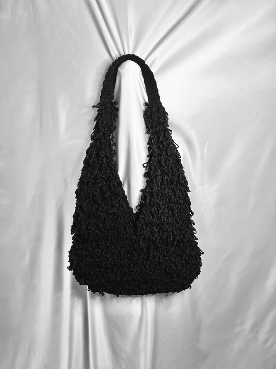 Black shoulder hobo bag