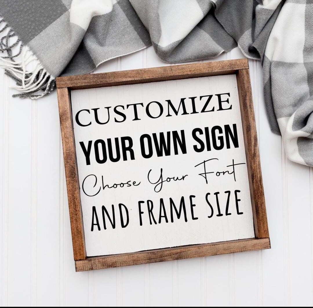 Custom Quote Sign: Personalized Photo Frame, 8x8 Wood Frame - Etsy