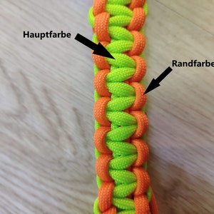 Handgefertigtes Zeckenband-Cover für Hunde: Maßgeschneidertes Paracord-Halsband mit individueller Farbauswahl und sicherem Klickverschluss Bild 3