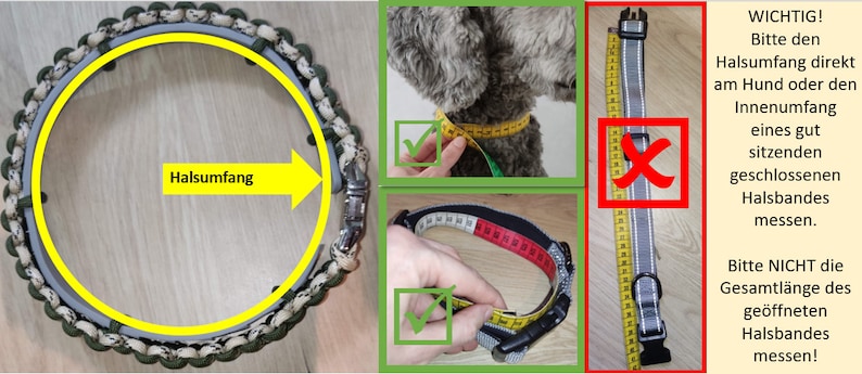 Handgefertigtes Zeckenband-Cover für Hunde: Maßgeschneidertes Paracord-Halsband mit individueller Farbauswahl und sicherem Klickverschluss Bild 2