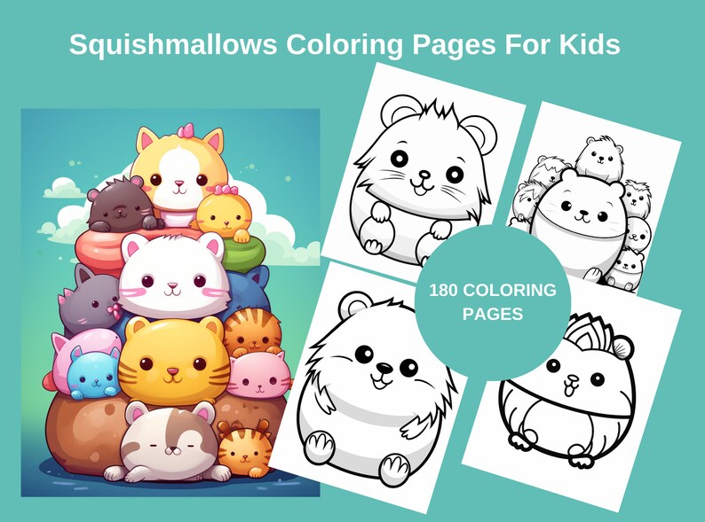 Squishmallows Coloring Pages for Kids, 180 Printable Coloring Pages