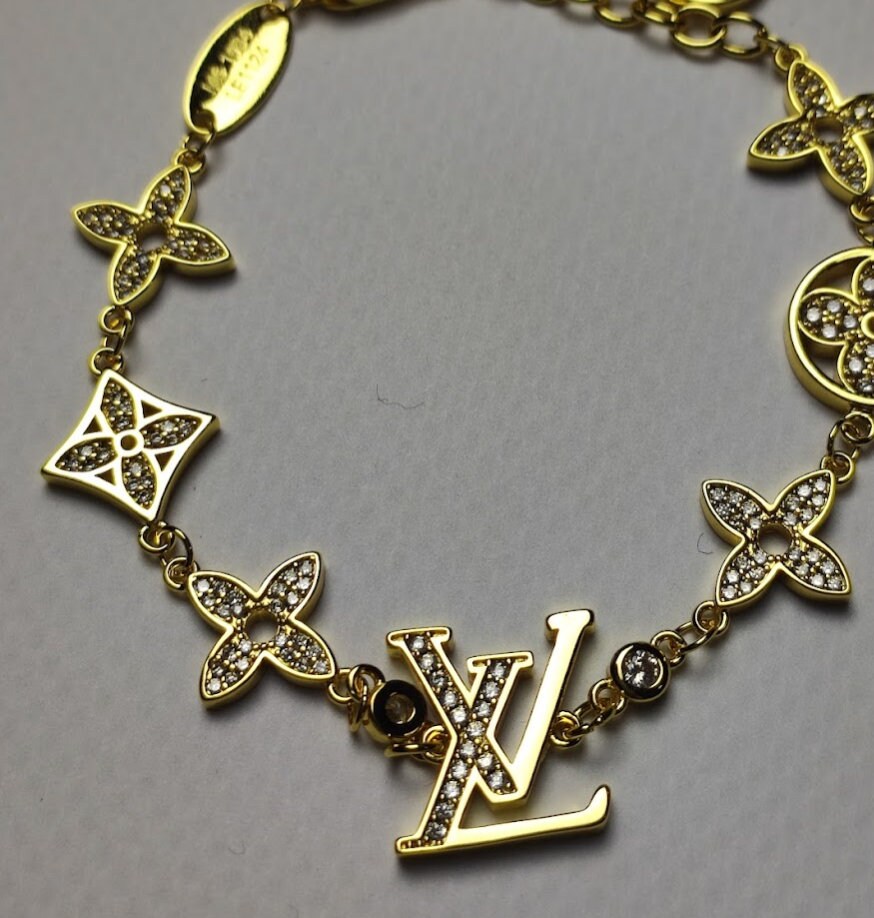 Vintage Louis Vuitton Charm Flower Bracelet 18K Etsy