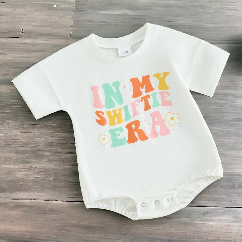 Mini Swift One Piece, Swift Baby Romper, Swift Baby Gift, Baby Girl Clothes, Mother's Day Outfit Bubble Romper, In My Swiftie Era image 5