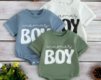 Mama's Boy Romper, Baby Boy Clothes, Mother's Day For Baby, Baby Romper, Baby bodysuit, Newborn Outfit, Natural Baby Clothes