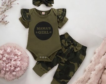 Mama's Girl Outfit, Mama's Girl Baby Set, Minimalist Kids Set, Mother's Day Father's Day Shirt, Baby Boy Full Outfits