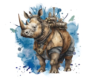 Steampunk Rhino - The Big Five - Africa