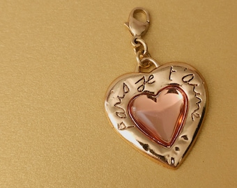 Vintage Yves Saint Laurent, heart pendent necklace, Vintage choker gold necklace, vintage jewelry for women, AmorAmorVintage