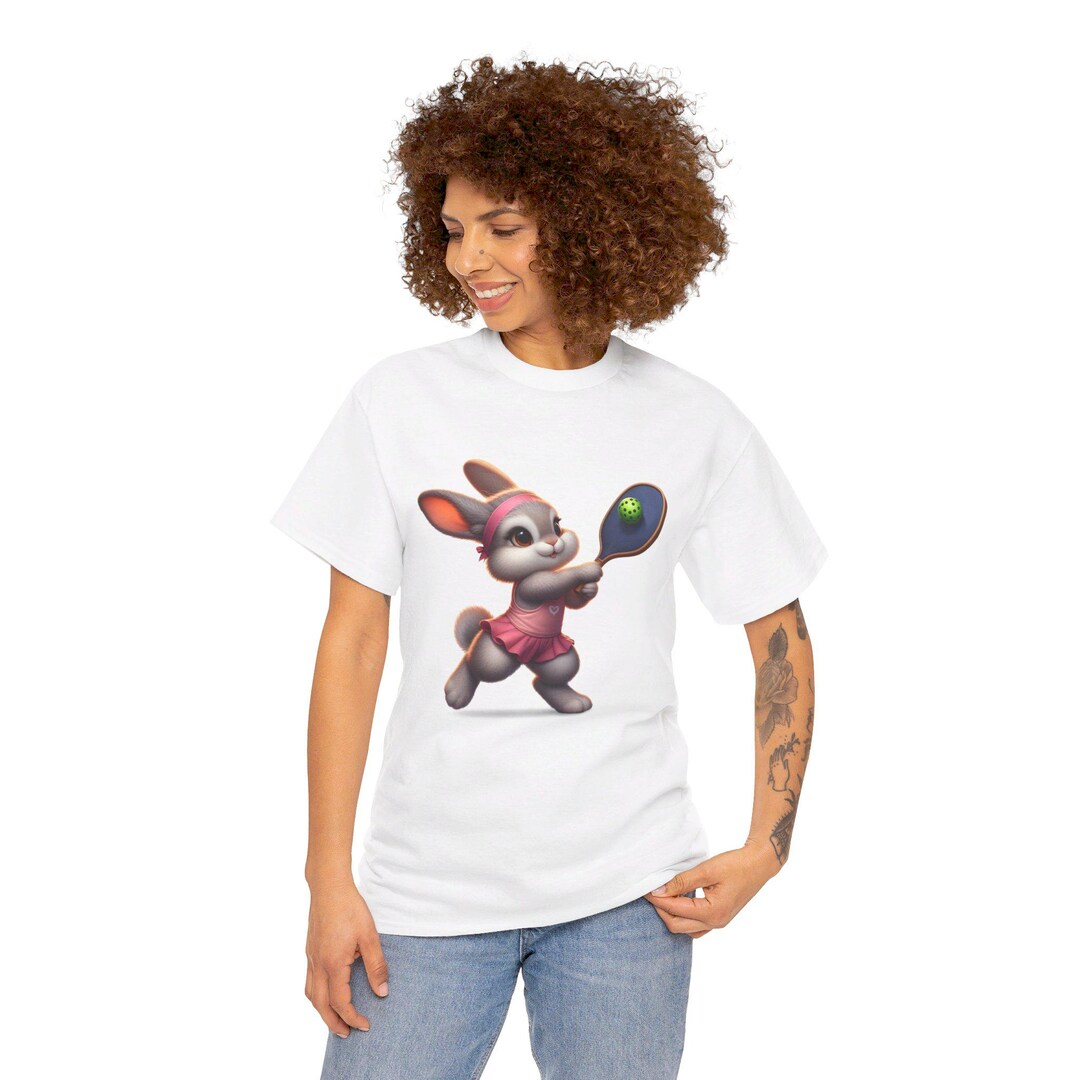 Bunny Rabbit Pickleball Unisex Heavy Cotton Tee - Etsy