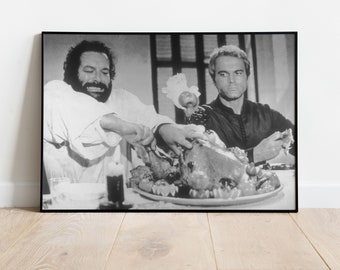 Póster impreso artístico, imagen mural, Bud Spencer y Terence Hill