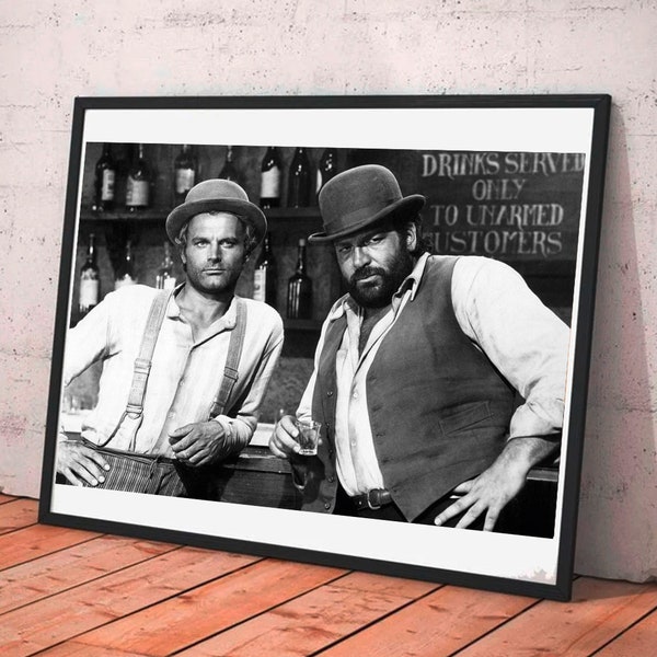 Kunstdruck Poster Wandbild Bild Bud Spencer & Terence Hill