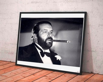 Wandbild Bild Kunstdruck Poster Bud Spencer Zigarre