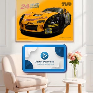 TVR Tuscan T400R Le Mans Race Car 2001 - Art Print A3 - Digital Download