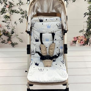Universal Stroller Liner – 100% Cotton with Soft Padding & Harness Openings